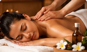 Massage relaxant — image générée par IA